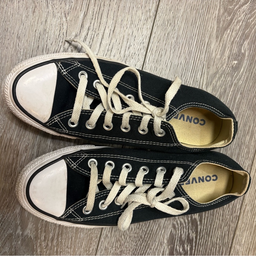 Converse Black and White Canvas Shoes - Picture 5 of 7